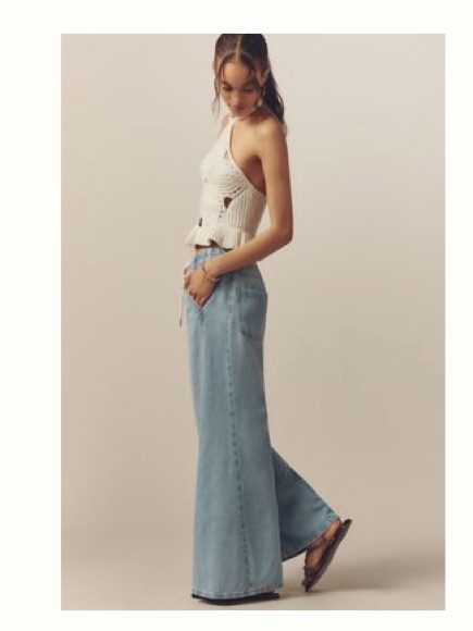 Pilcro Adi Pull-On Mid-Rise Flare Jeans Color Goldentod Wash Xl Petite